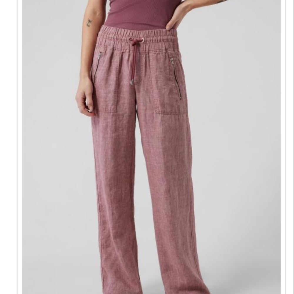 Athleta Mauve Wide-Leg Pants